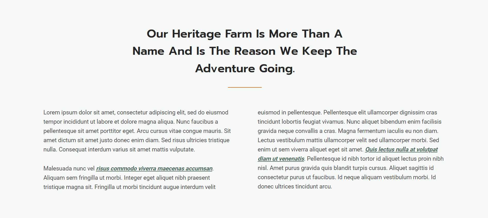 text layout page section